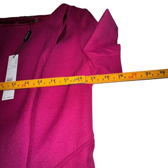 NWT Elie Tahari Red Jonas Wool Dress Size US 10 - Picture 10 of 14